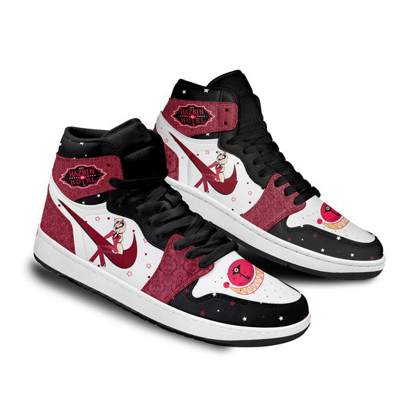 Ideafootwear Hazbin Hotel AJ1 High Sneakers Shoes For Men And Women