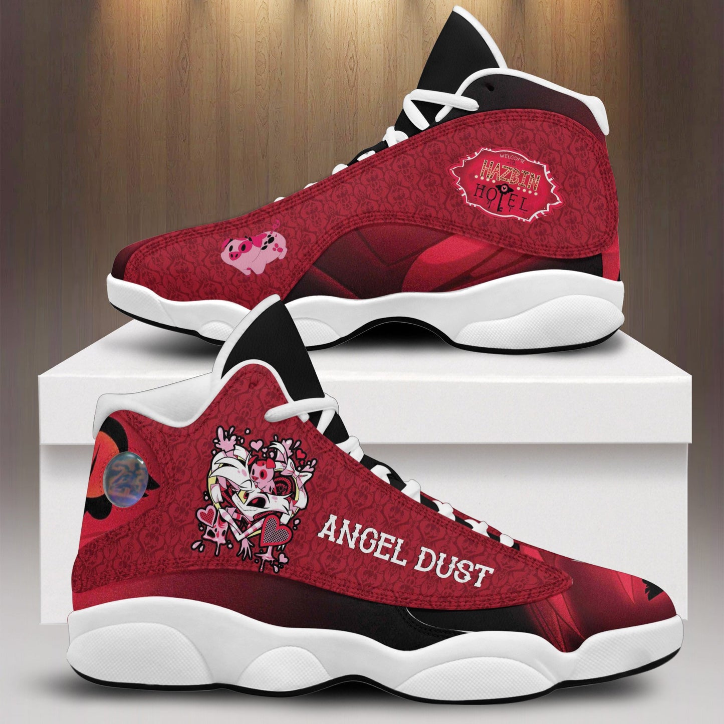 Ideafootwear Hazbin Hotel AJ13 Sneakers Shoes For Men And Women