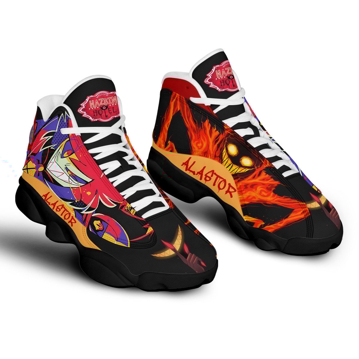 Ideafootwear Hazbin Hotel AJ13 Sneakers Shoes For Men And Women