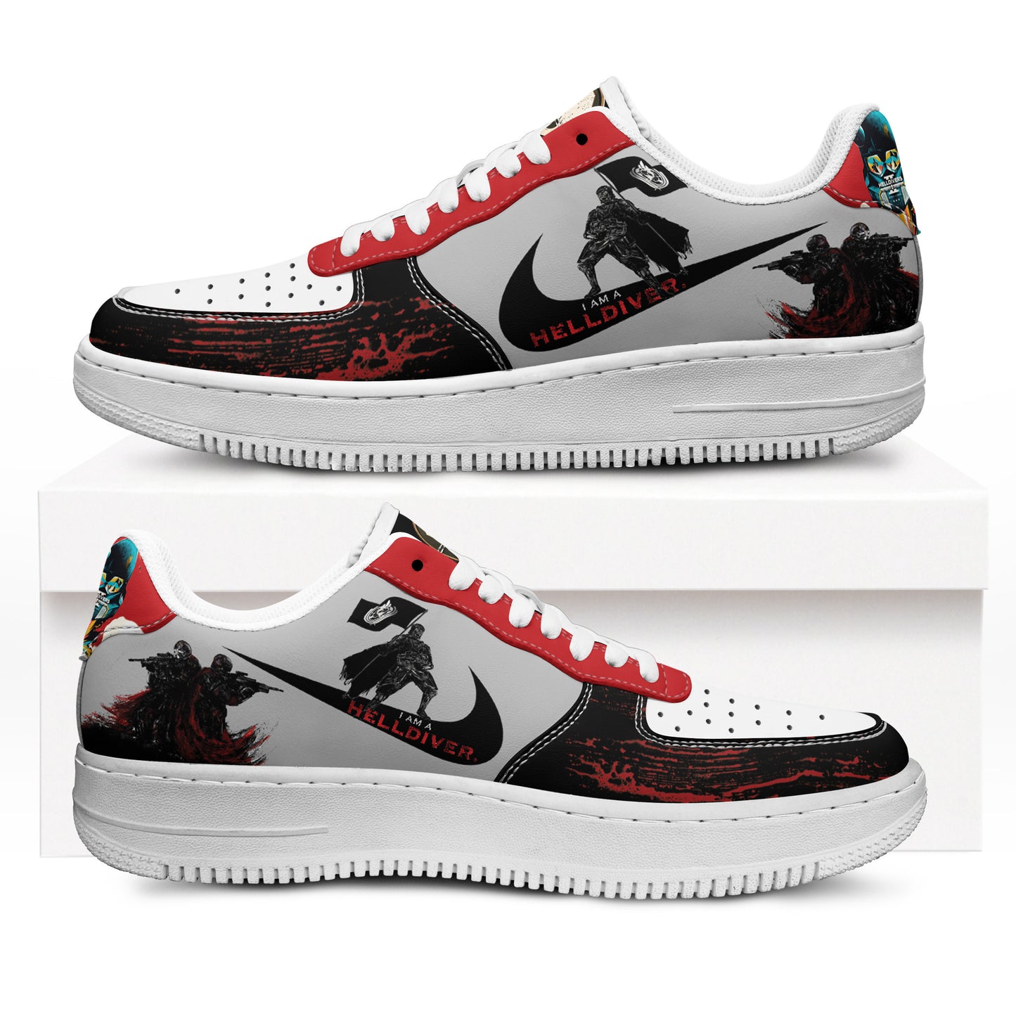 Ideafootwear Helldivers Air Low-Top Sneakers Shoes For Men And Women