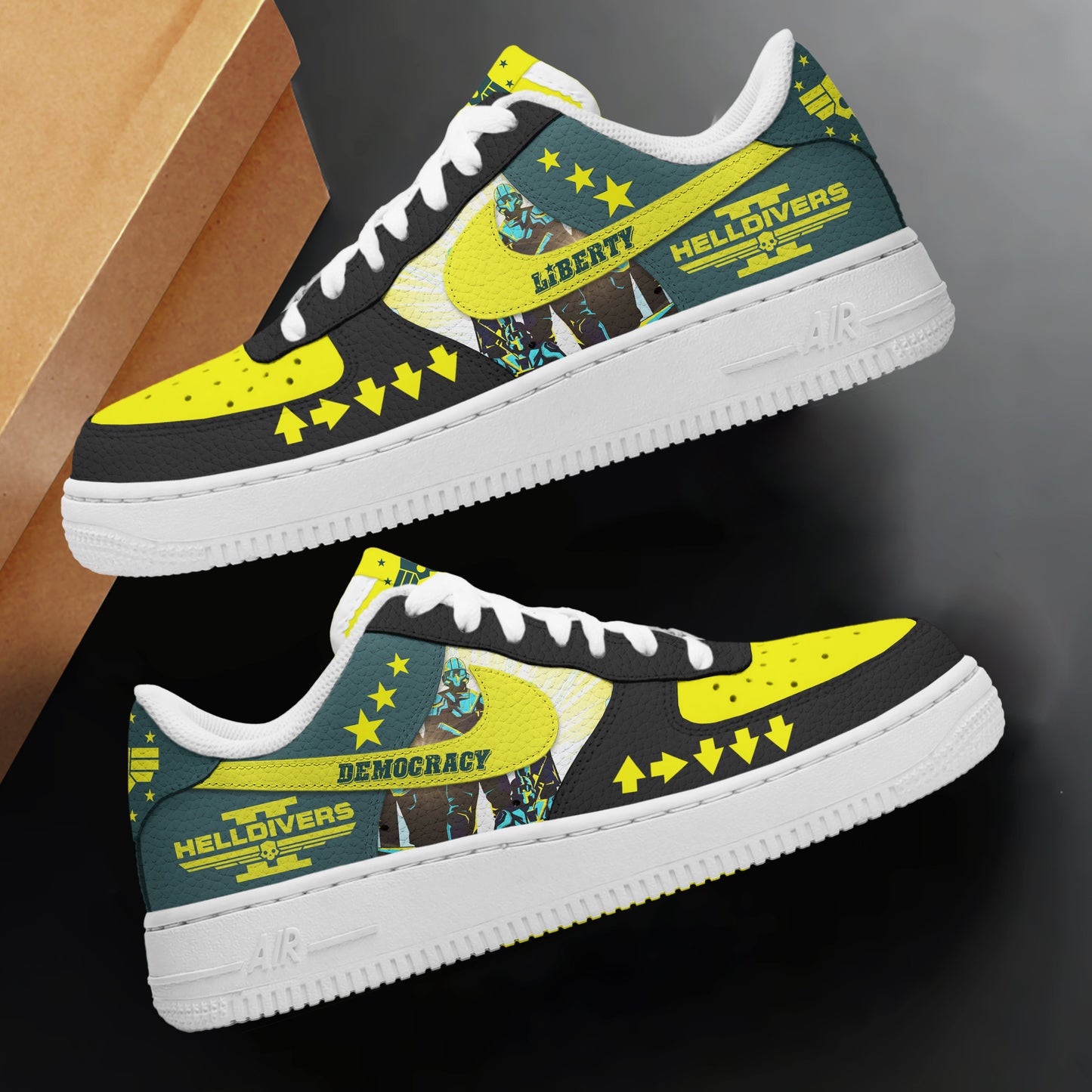 Ideafootwear Helldivers Air Low-Top Sneakers Shoes For Men And Women