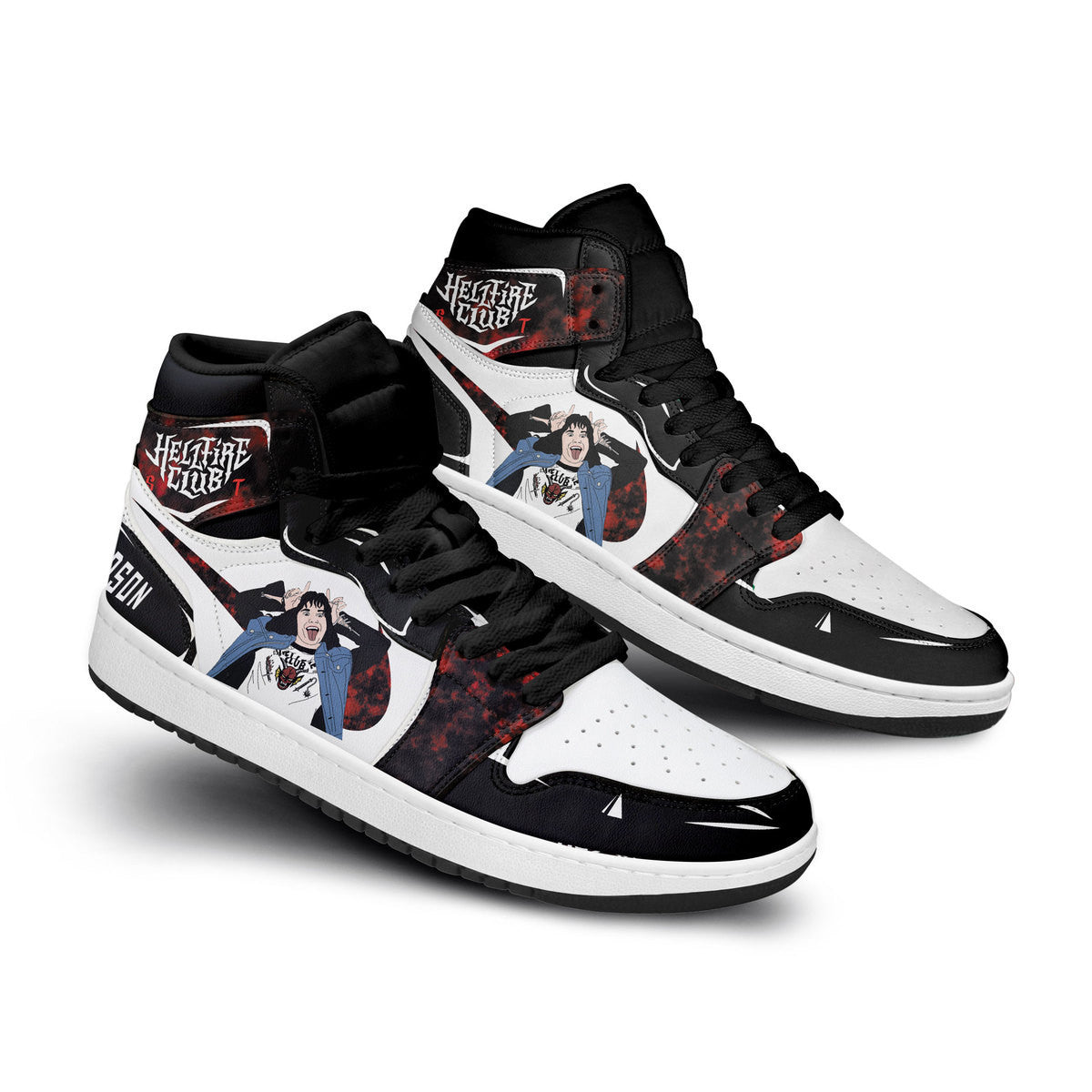 Ideafootwear Hellfire Club AJ1 High Sneakers Shoes For Men And Women