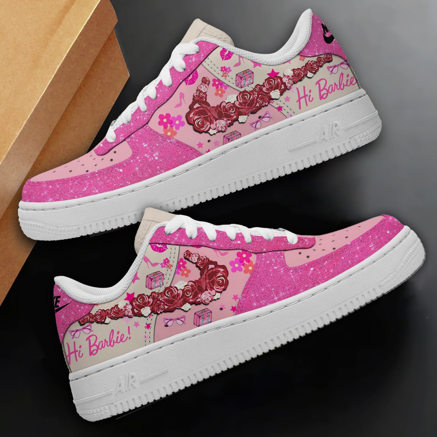 Ideafootwear Hi Barbie Air Low-Top Sneakers Shoes For Men And Women