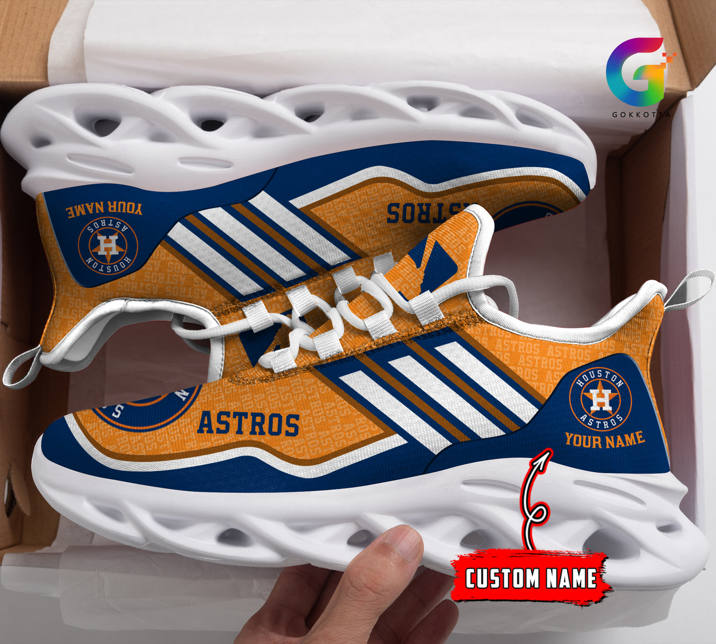 Ideafootwear Houston Astros MLB Max Soul Shoes Sneakers For Men And Women