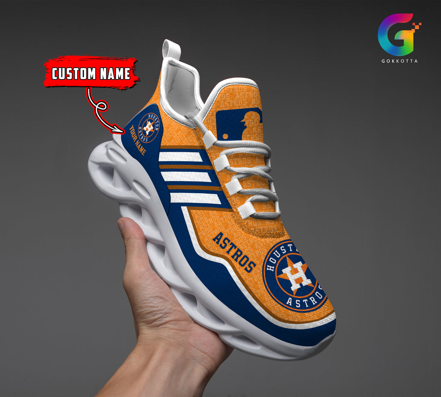 Ideafootwear Houston Astros MLB Max Soul Shoes Sneakers For Men And Women