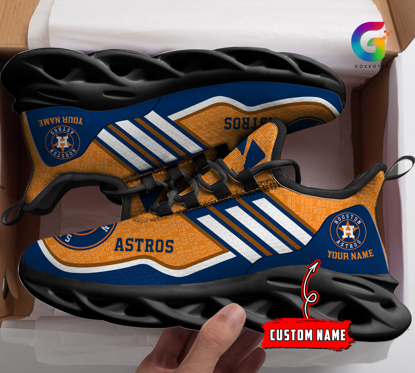 Ideafootwear Houston Astros MLB Max Soul Shoes Sneakers For Men And Women
