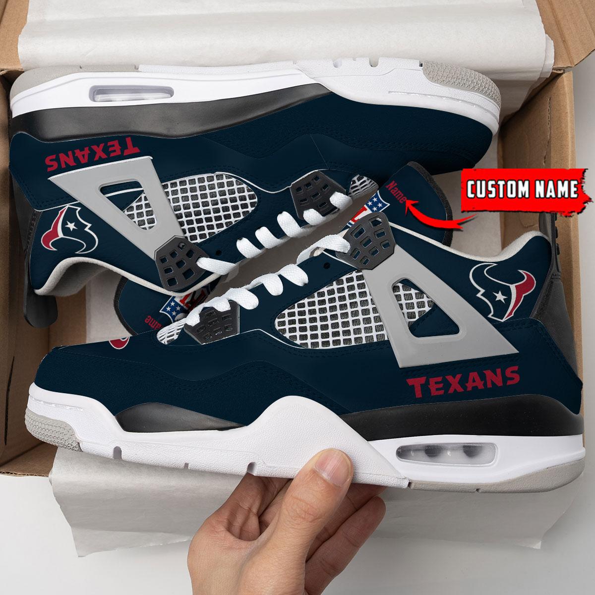 Ideafootwear Houston Texans AJ4 Sneakers Shoes For Men And Women