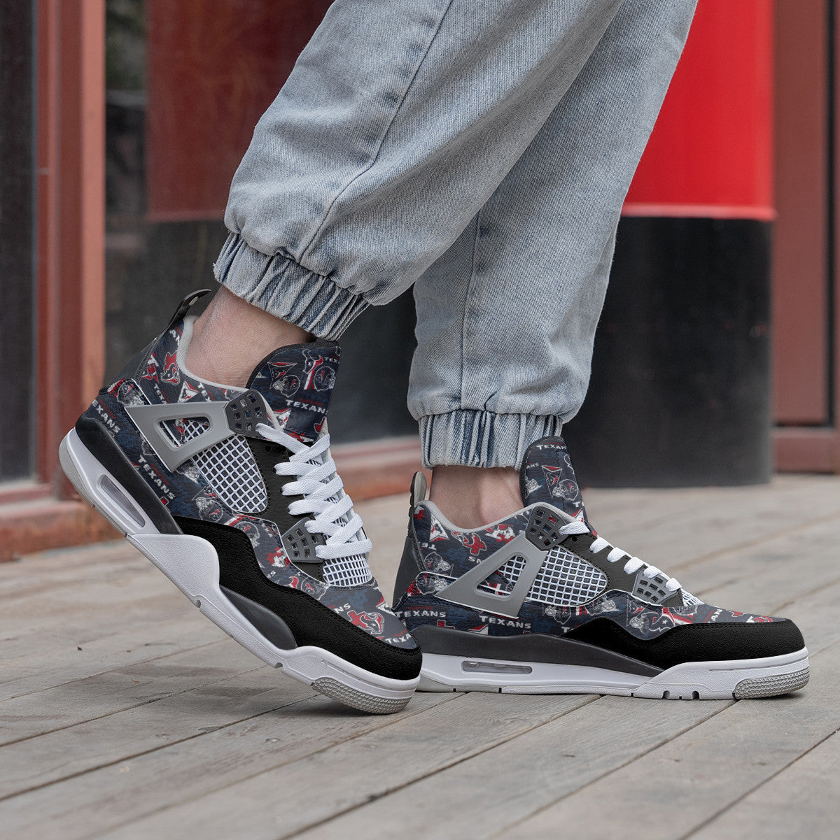 Ideafootwear Houston Texans AJ4 Sneakers Shoes For Men And Women