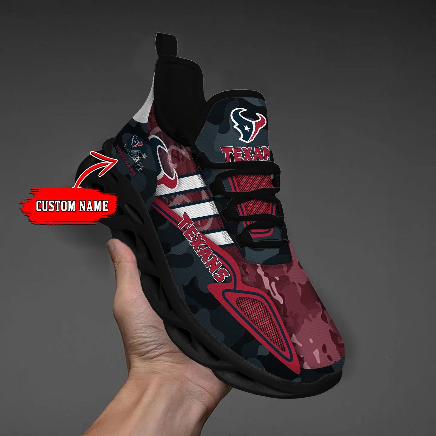 Ideafootwear Houston Texans Max Soul Shoes Sneakers For Men And Women