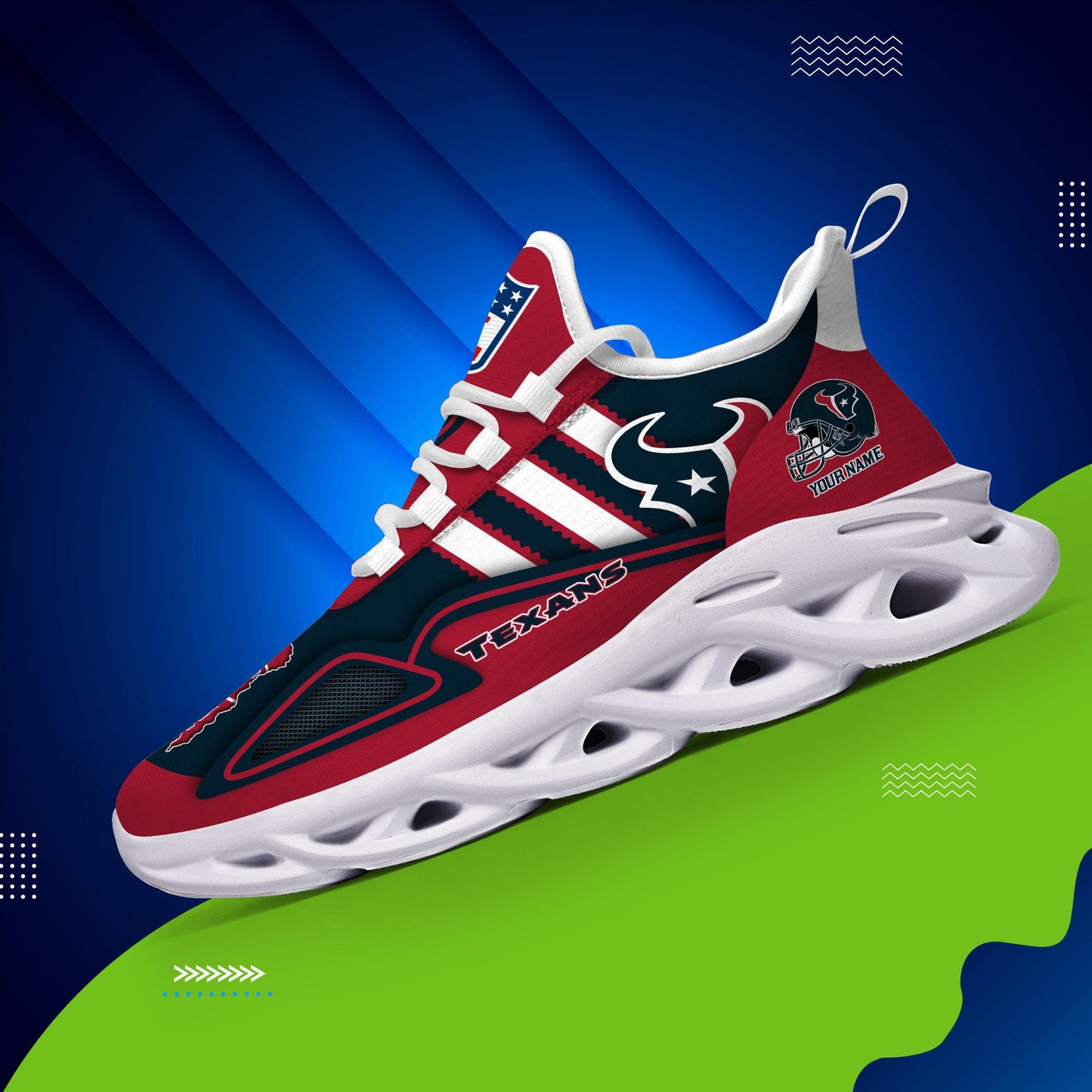 Ideafootwear Houston Texans Max Soul Shoes Sneakers For Men And Women