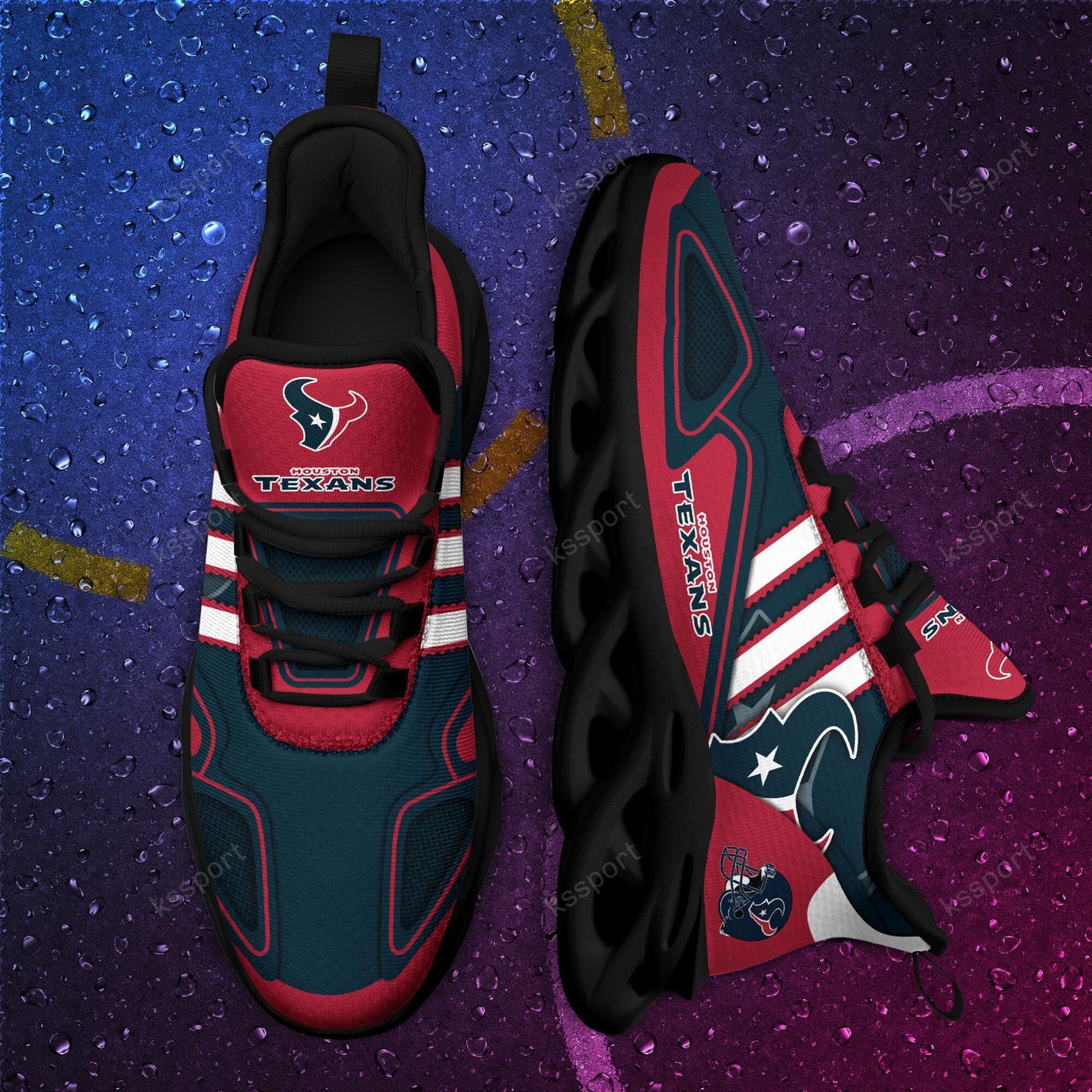 Ideafootwear Houston Texans Max Soul Shoes Sneakers For Men And Women
