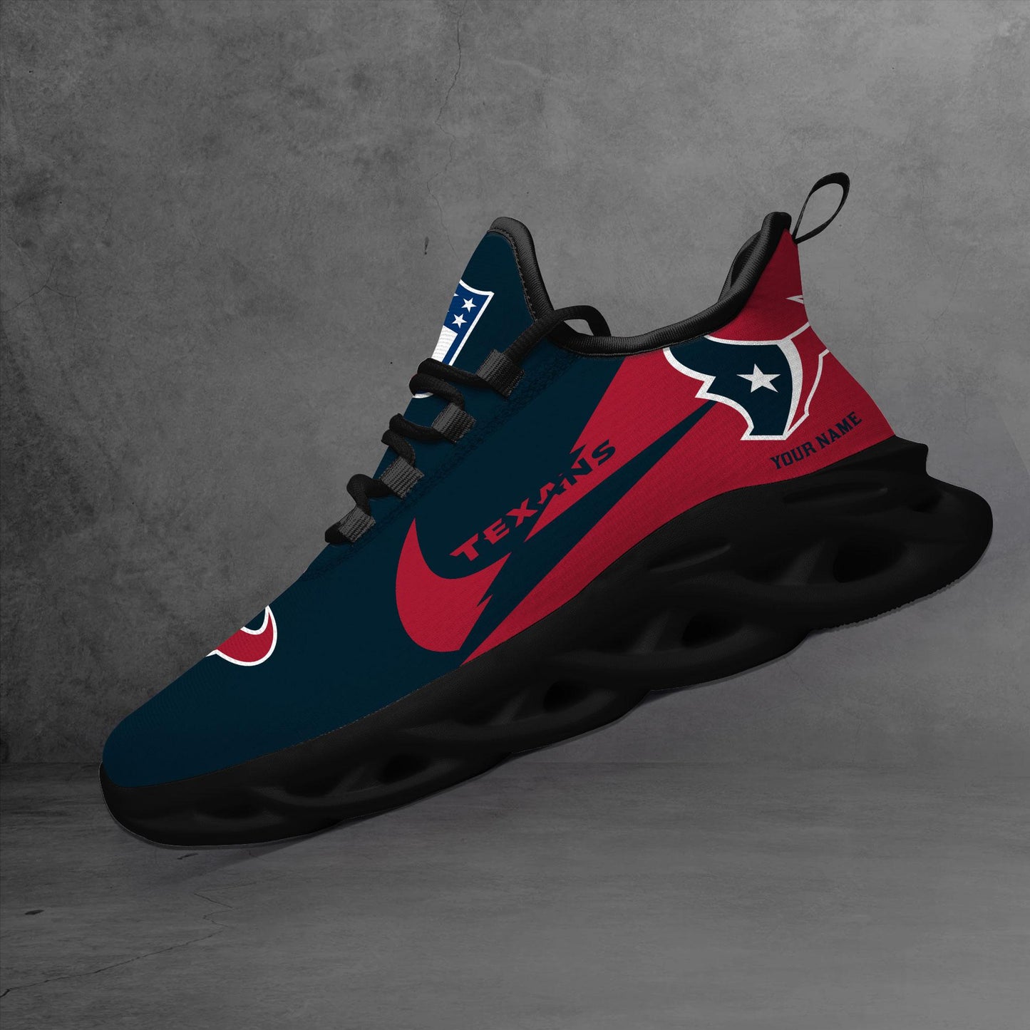 Ideafootwear Houston Texans Max Soul Shoes Sneakers For Men And Women