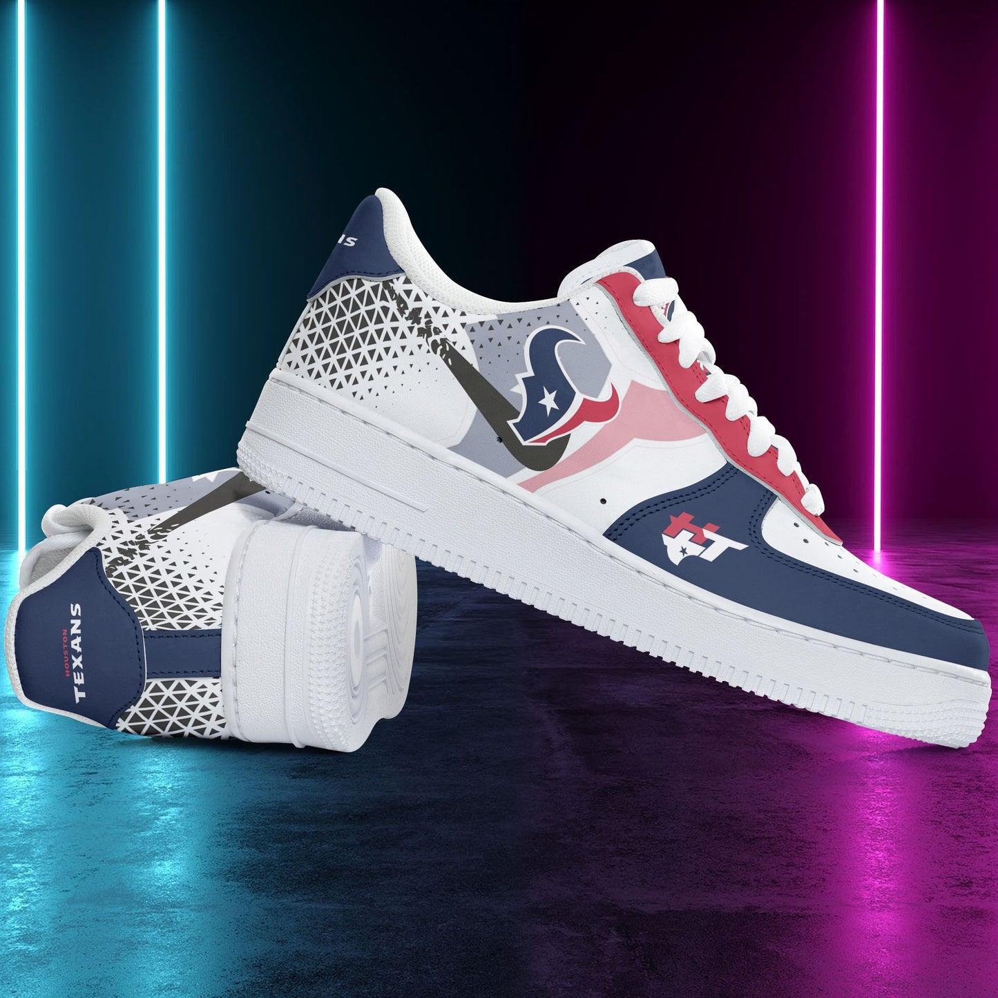 Ideafootwear Houston Texans NFL Air Low-Top Sneakers Shoes For Men And Women