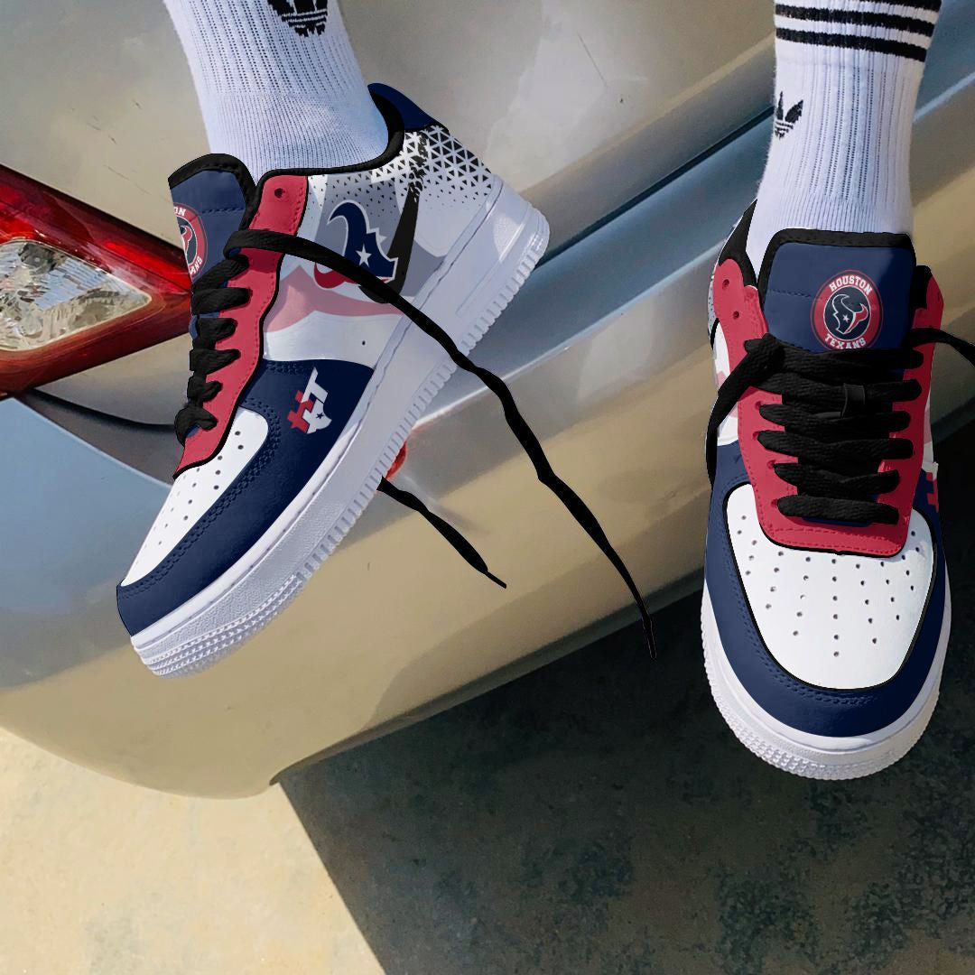 Ideafootwear Houston Texans NFL Air Low-Top Sneakers Shoes For Men And Women