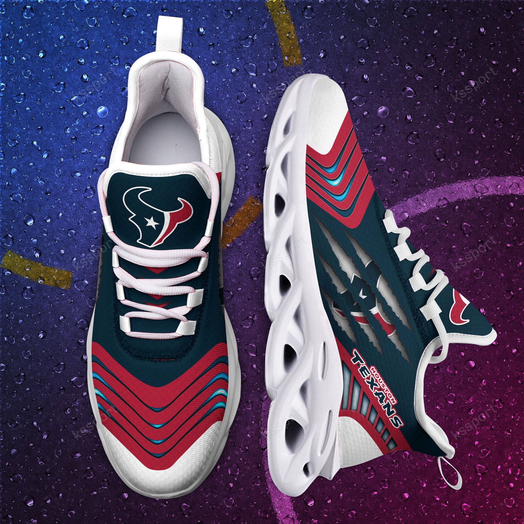 Ideafootwear Houston Texans NFL Max Soul Shoes Sneakers For Men And Women