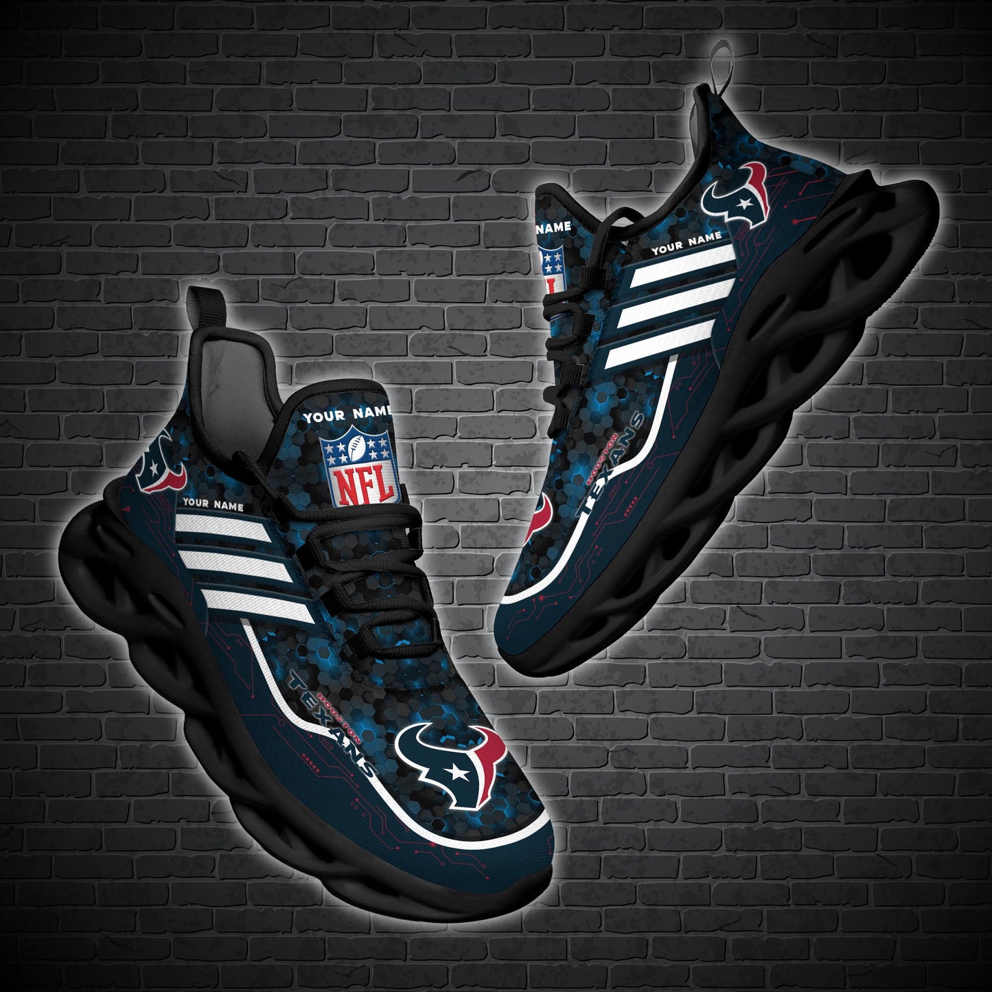 Ideafootwear Houston Texans NFL Max Soul Shoes Sneakers For Men And Women