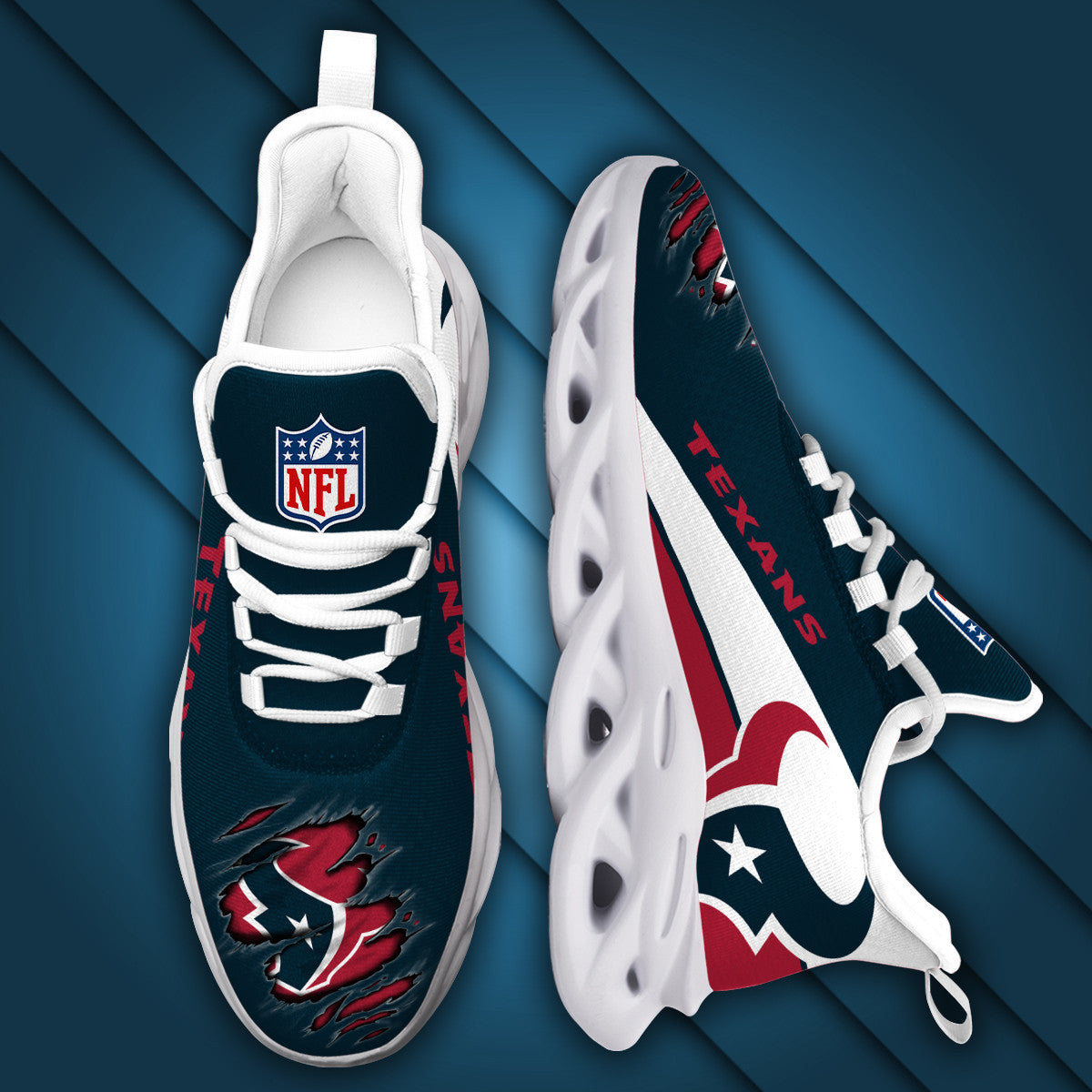 Ideafootwear Houston Texans NFL Max Soul Shoes Sneakers For Men And Women