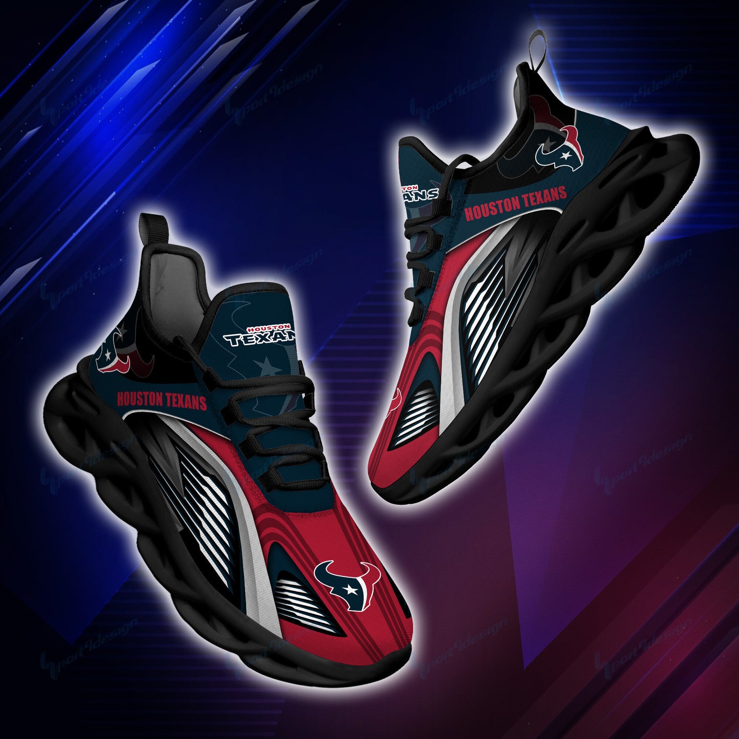 Ideafootwear Houston Texans NFL Max Soul Shoes Sneakers For Men And Women