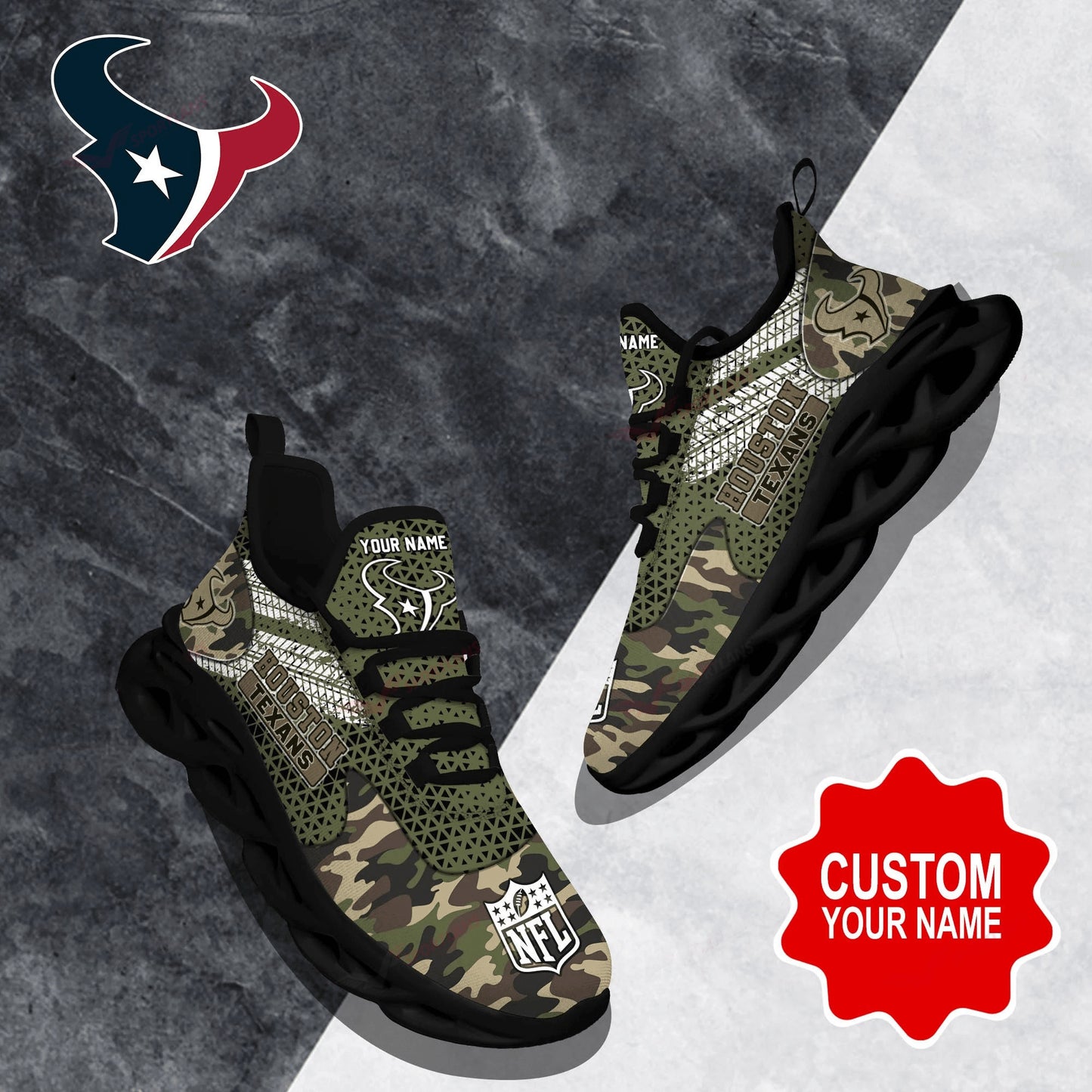 Ideafootwear Houston Texans NFL Max Soul Shoes Sneakers For Men And Women