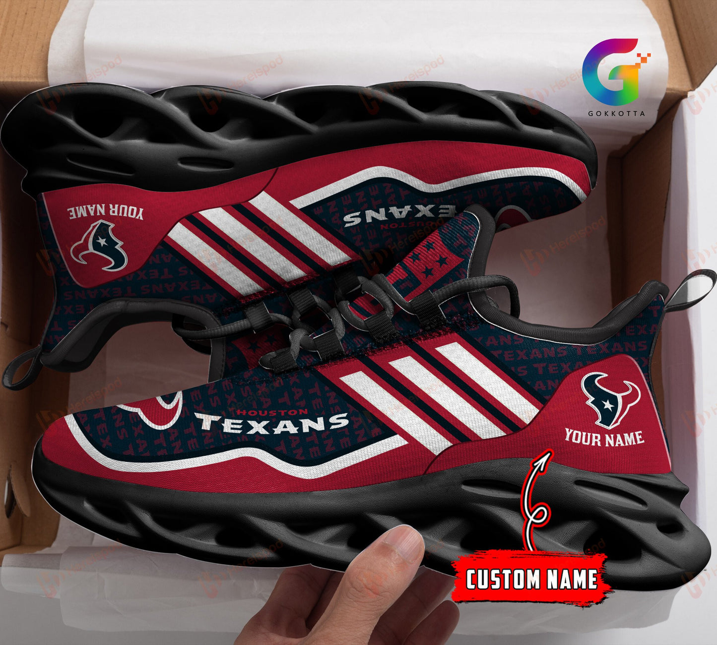 Ideafootwear Houston Texans NFL Max Soul Shoes Sneakers For Men And Women