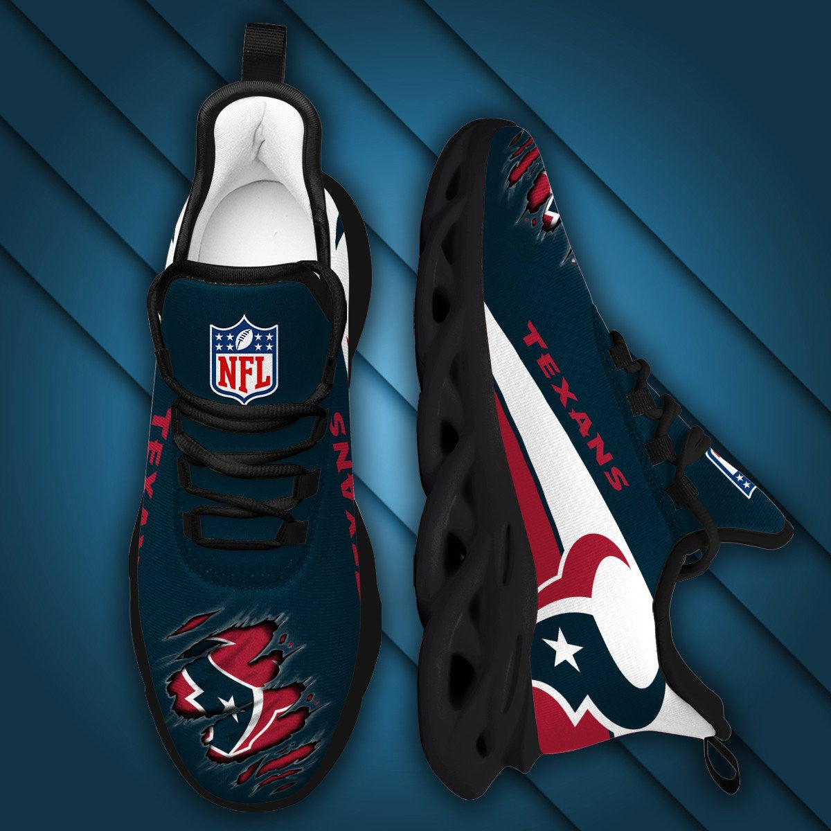 Ideafootwear Houston Texans NFL Max Soul Shoes Sneakers For Men And Women