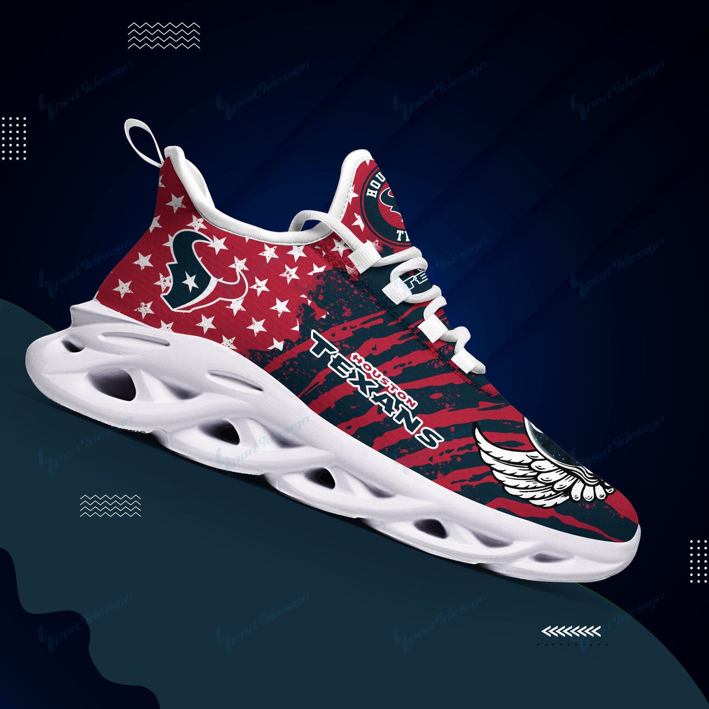 Ideafootwear Houston Texans NFL Max Soul Shoes Sneakers For Men And Women