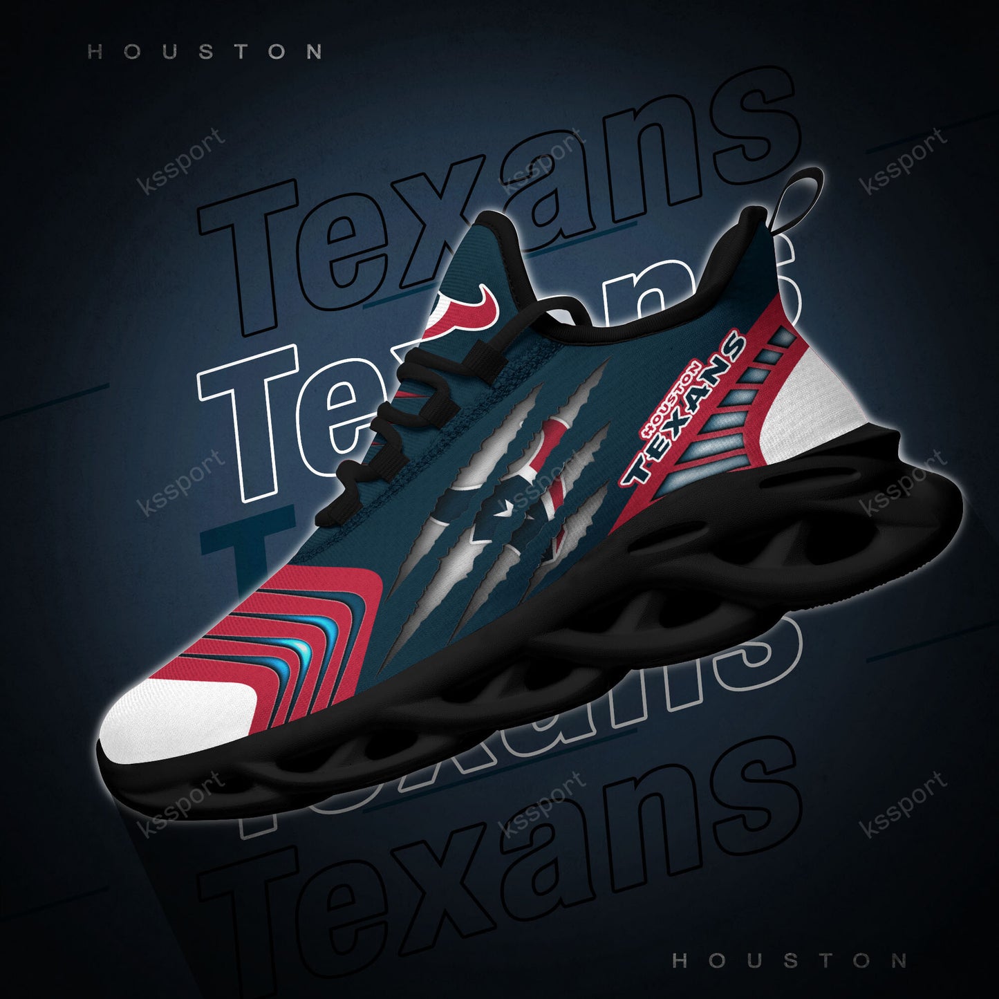 Ideafootwear Houston Texans NFL Max Soul Shoes Sneakers For Men And Women