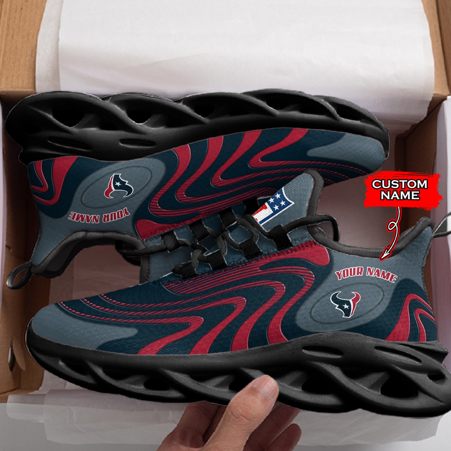 Ideafootwear Houston Texans NFL Max Soul Shoes Sneakers For Men And Women