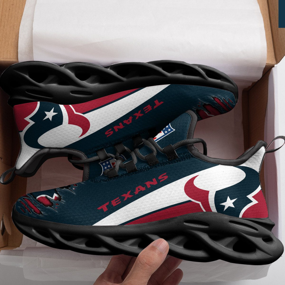 Ideafootwear Houston Texans NFL Max Soul Shoes Sneakers For Men And Women