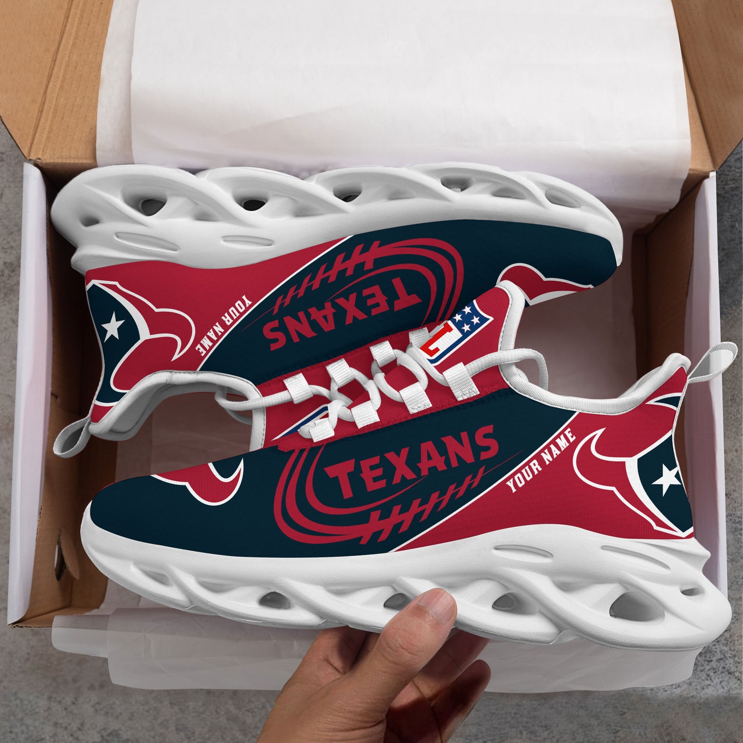 Ideafootwear Houston Texans NFL Max Soul Shoes Sneakers For Men And Women