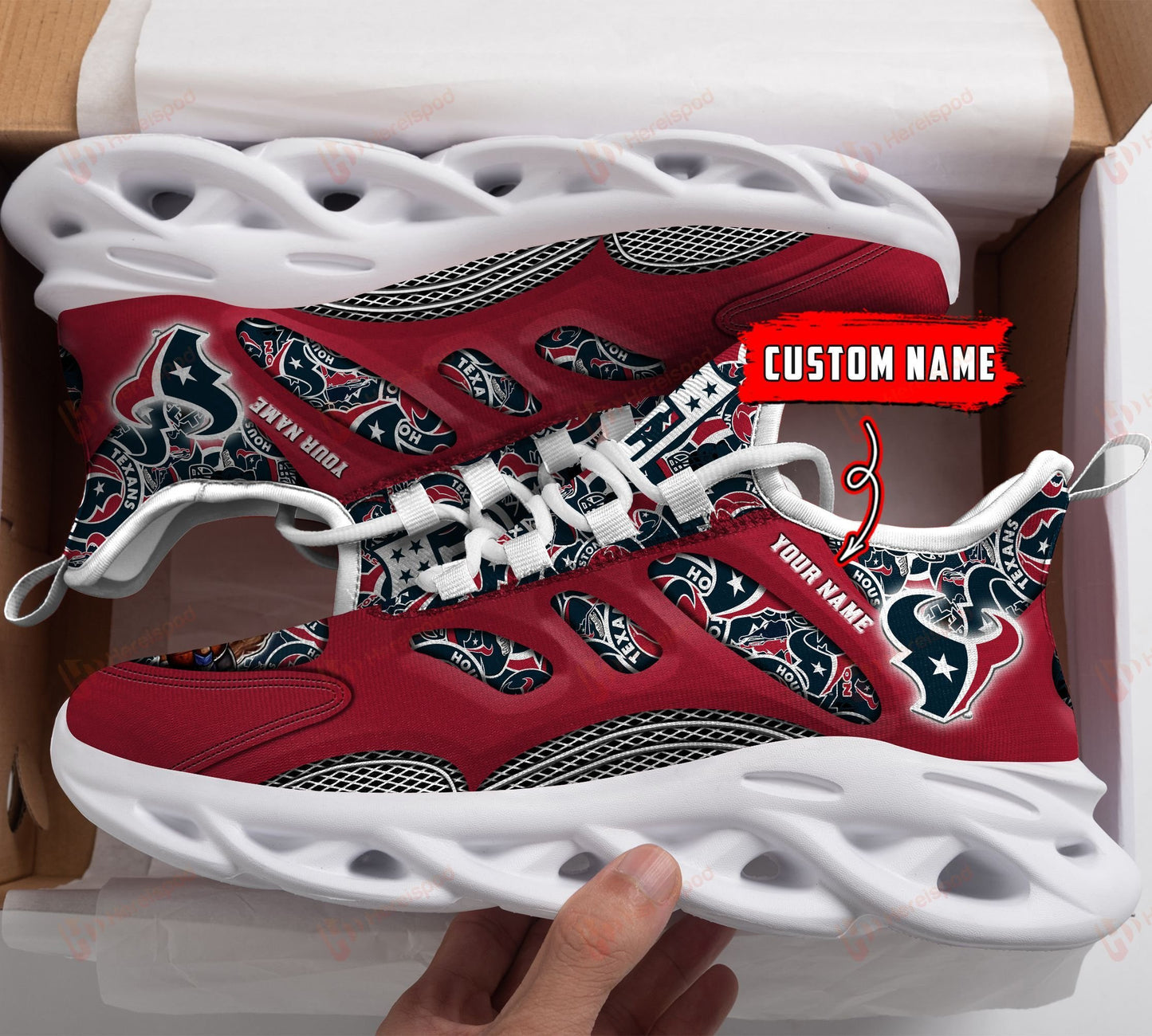 Ideafootwear Houston Texans NFL Max Soul Shoes Sneakers For Men And Women
