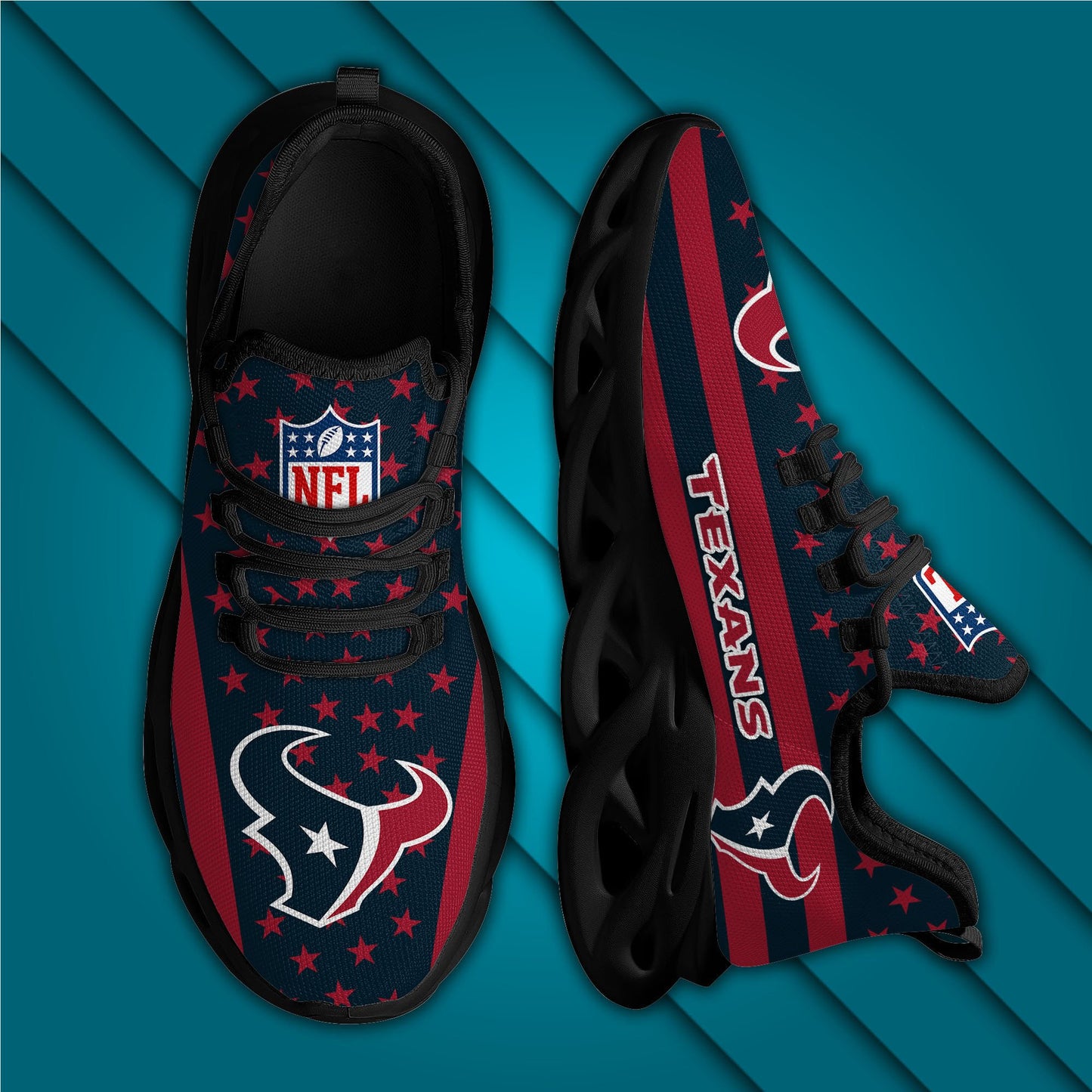 Ideafootwear Houston Texans NFL Max Soul Shoes Sneakers For Men And Women