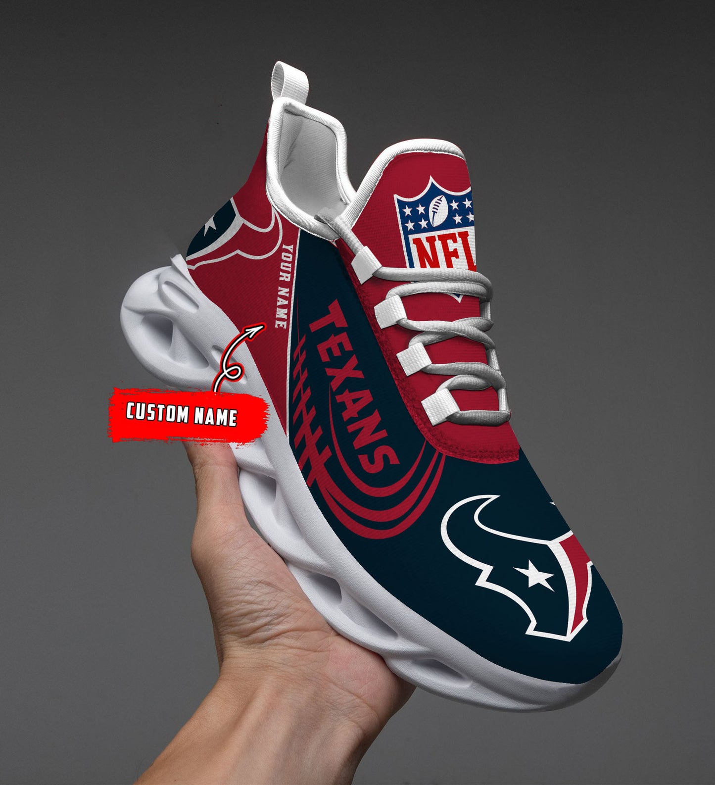 Ideafootwear Houston Texans NFL Max Soul Shoes Sneakers For Men And Women