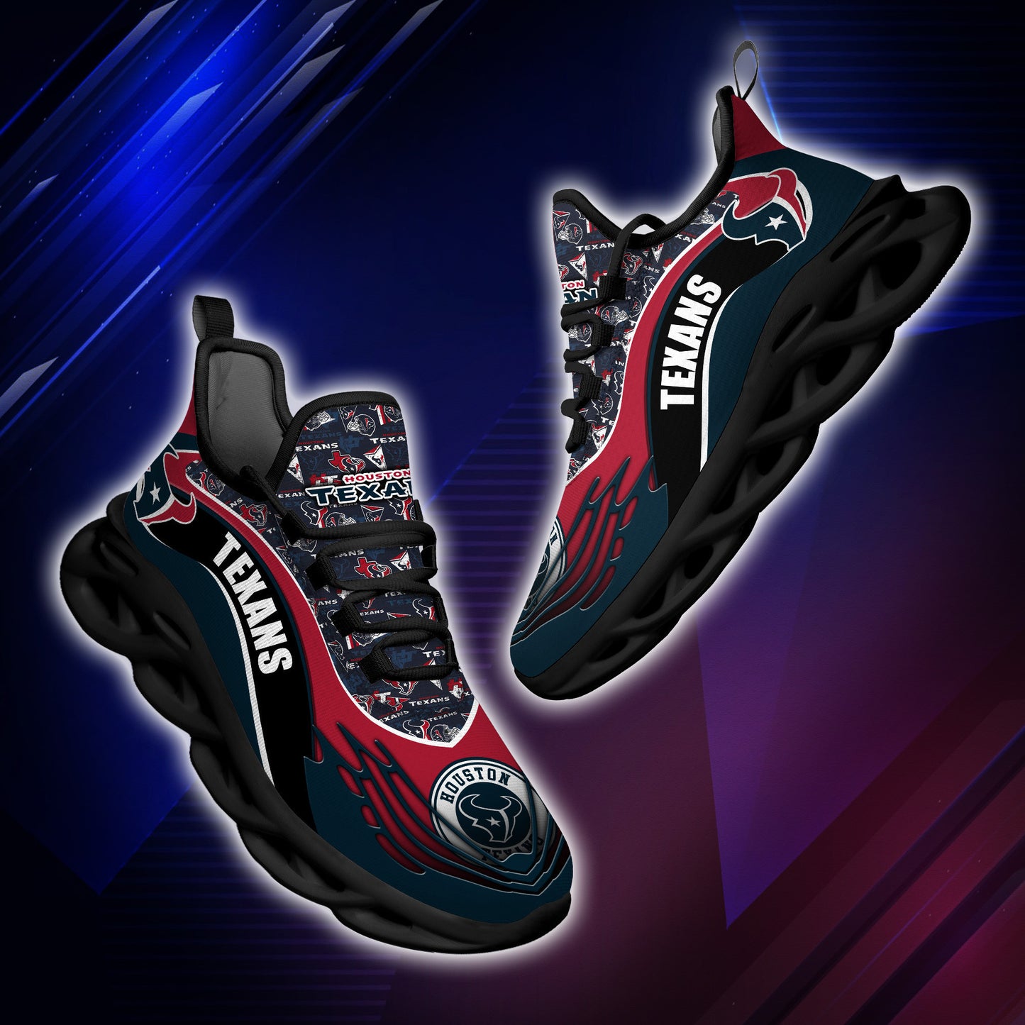 Ideafootwear Houston Texans NFL Max Soul Shoes Sneakers For Men And Women