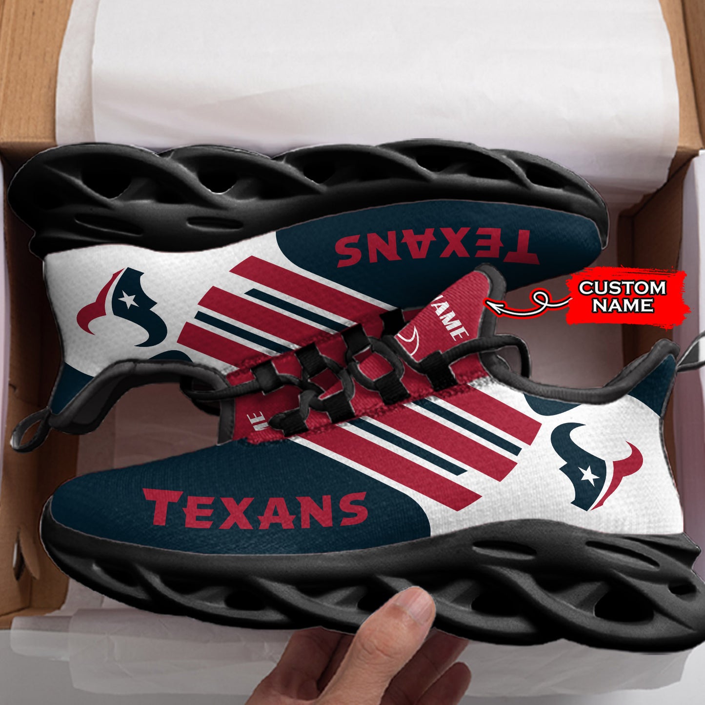 Ideafootwear Houston Texans NFL Max Soul Shoes Sneakers For Men And Women