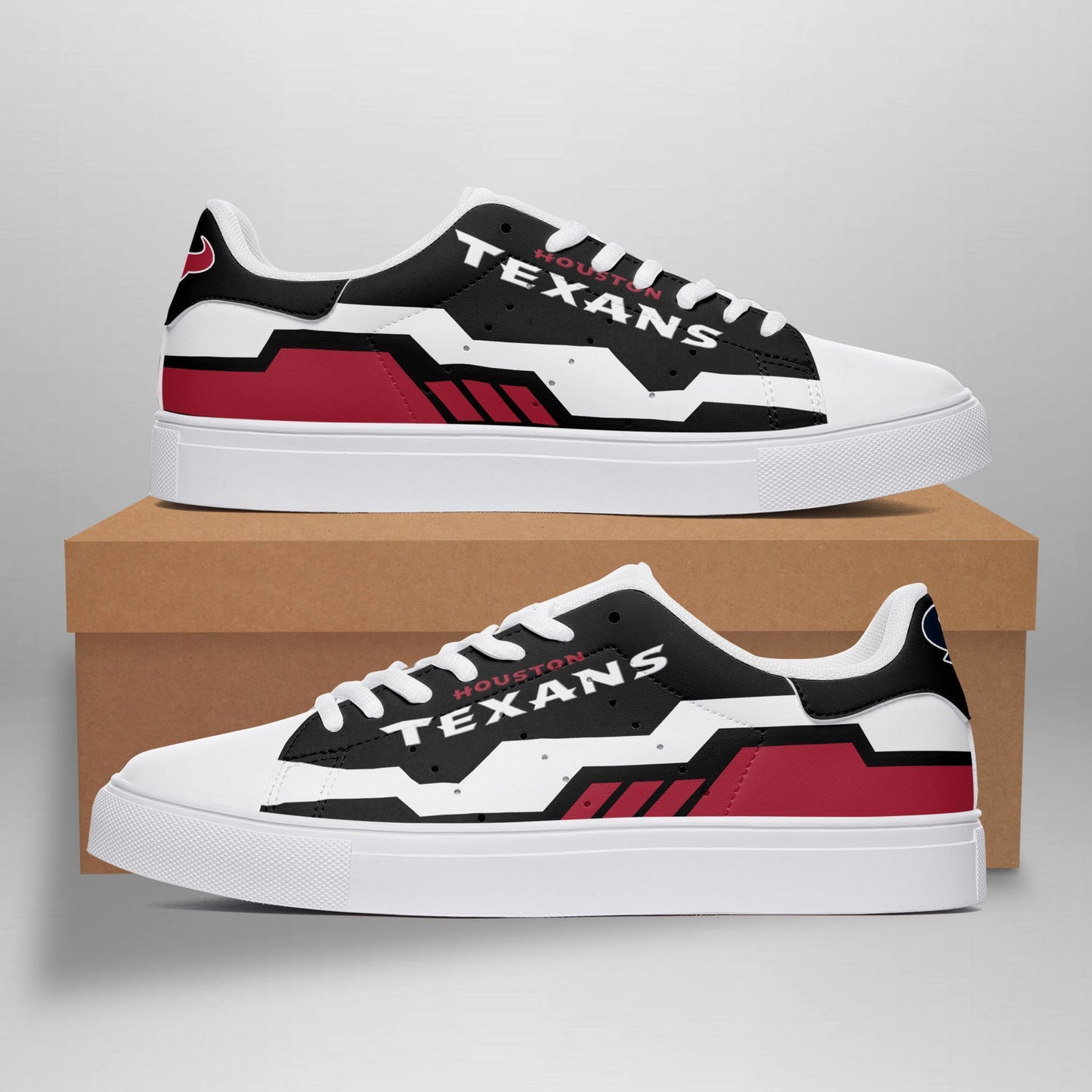 Ideafootwear Houston Texans Skate Stan Shoes Sneakes For Men And Women