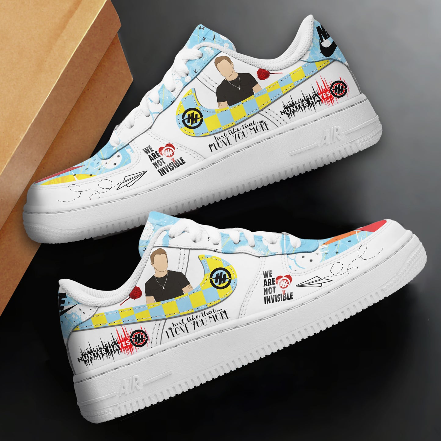 Ideafootwear Hunter Hayes Air Low-Top Sneakers Shoes For Men And Women