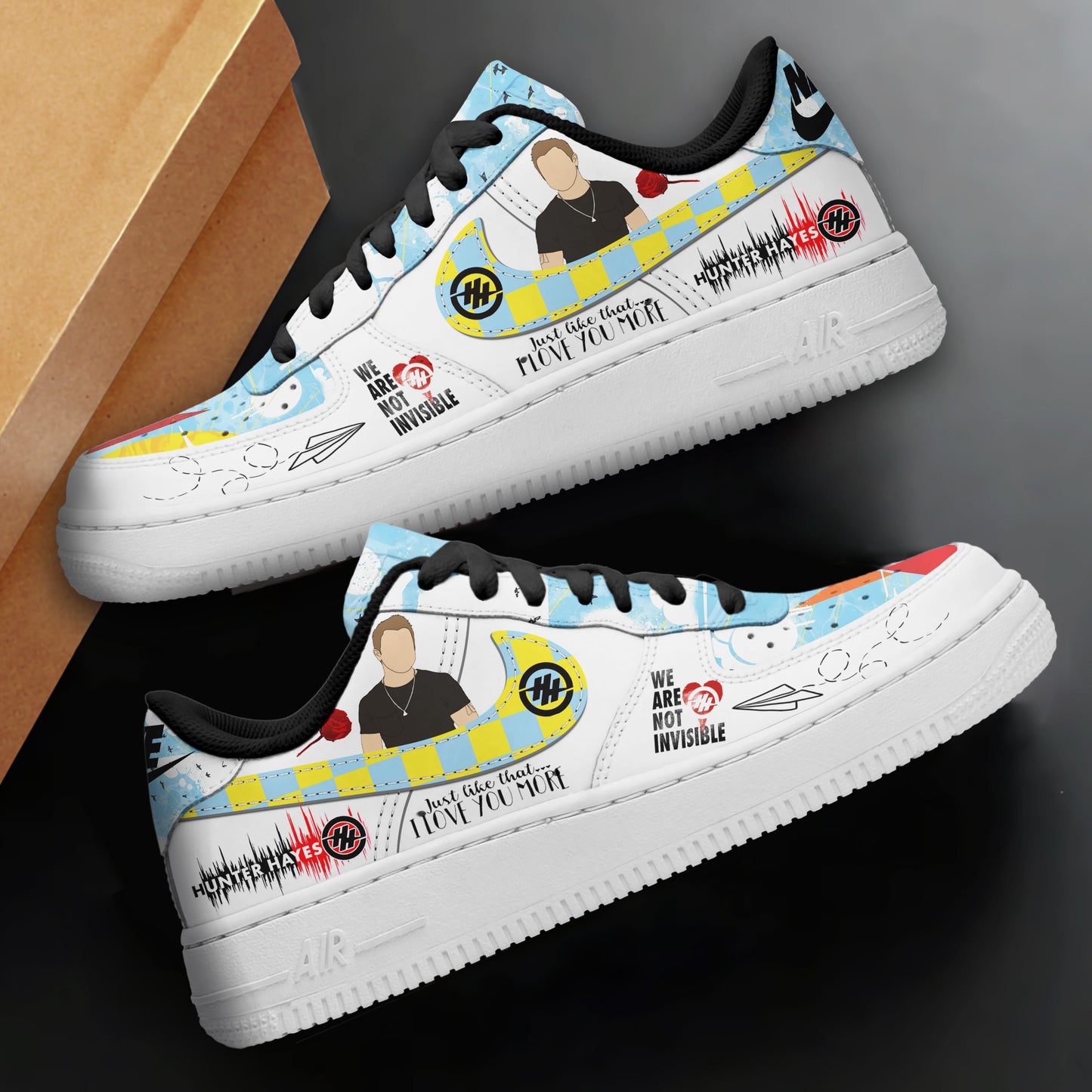 Ideafootwear Hunter Hayes Air Low-Top Sneakers Shoes For Men And Women