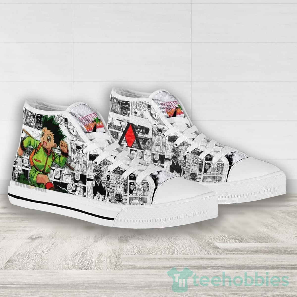Ideafootwear Hunter x hunter High Top Canvas Sneakers Shoes For Men And Women