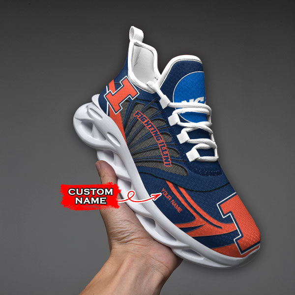 Ideafootwear Illinois Fighting Illini NCAA Max Soul Shoes Sneakers For Men And Women