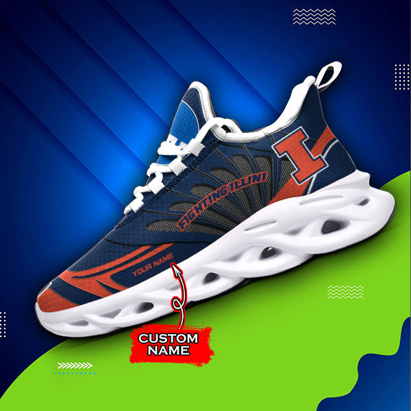 Ideafootwear Illinois Fighting Illini NCAA Max Soul Shoes Sneakers For Men And Women