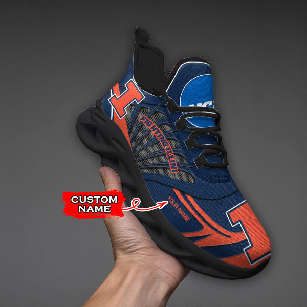 Ideafootwear Illinois Fighting Illini NCAA Max Soul Shoes Sneakers For Men And Women