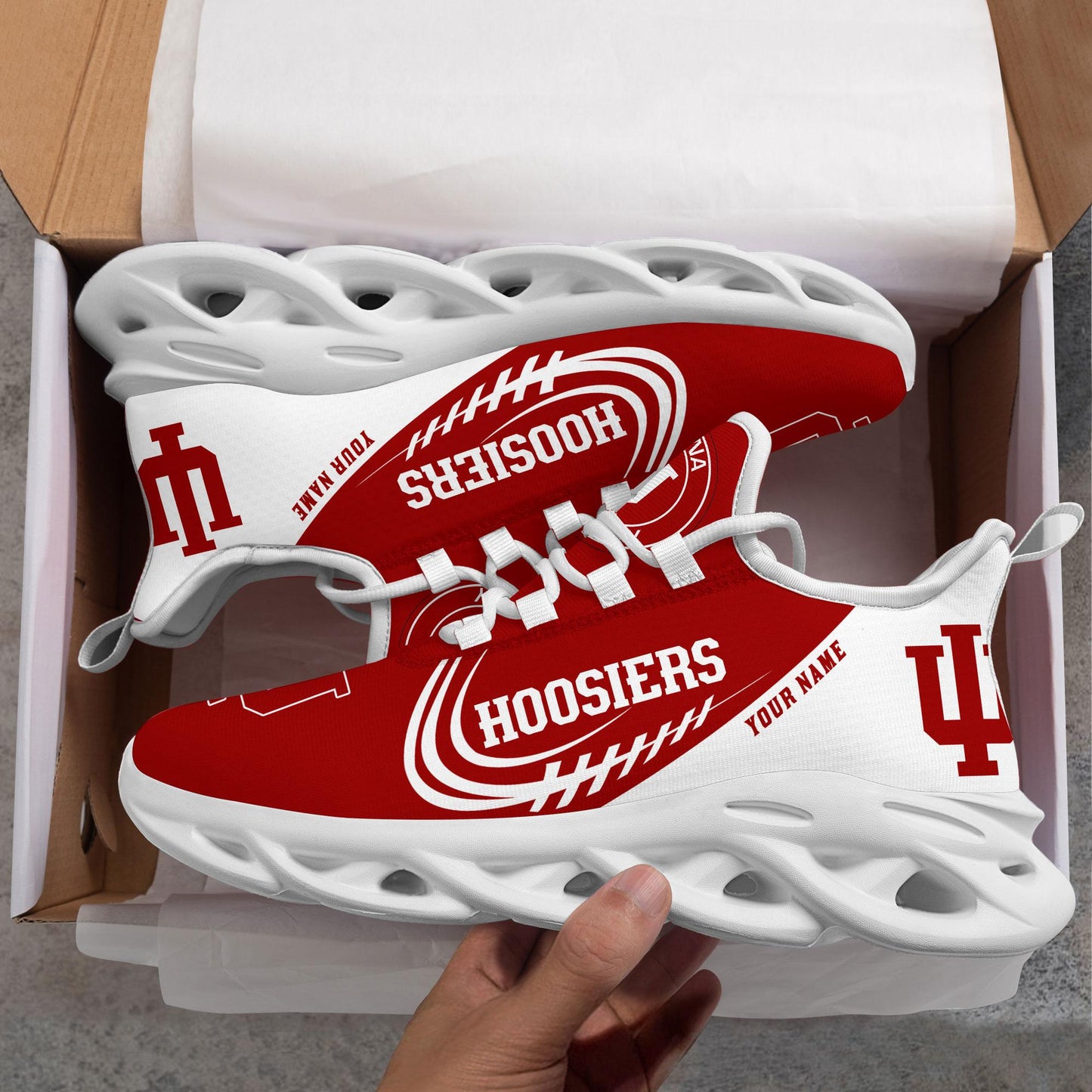 Ideafootwear Indiana Hoosiers Max Soul Shoes Sneakers For Men And Women