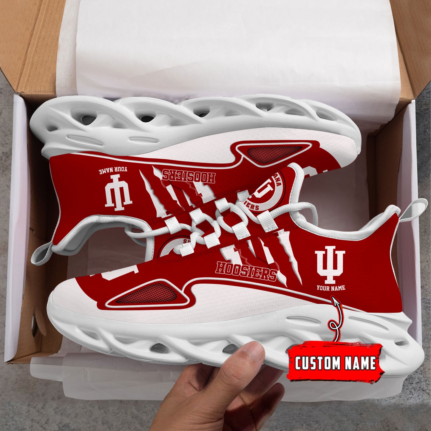 Ideafootwear Indiana Hoosiers Max Soul Shoes Sneakers For Men And Women