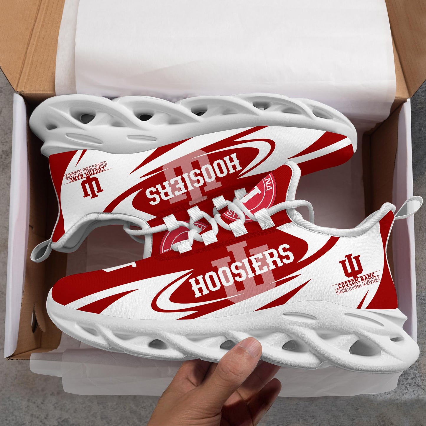 Ideafootwear Indiana Hoosiers Max Soul Shoes Sneakers For Men And Women