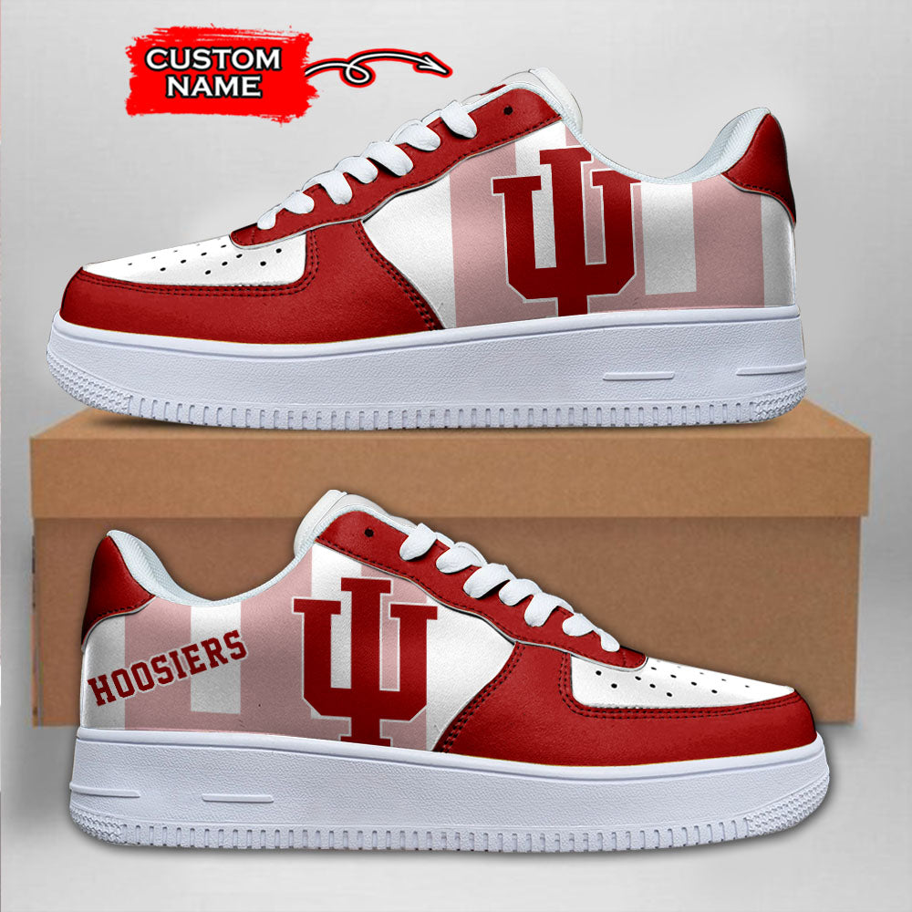 Ideafootwear Indiana Hoosiers NCAA Air Low-Top Sneakers Shoes For Men And Women