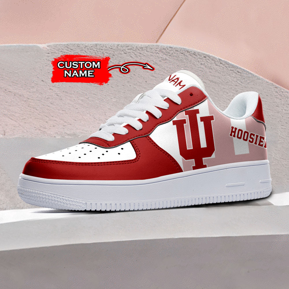 Ideafootwear Indiana Hoosiers NCAA Air Low-Top Sneakers Shoes For Men And Women