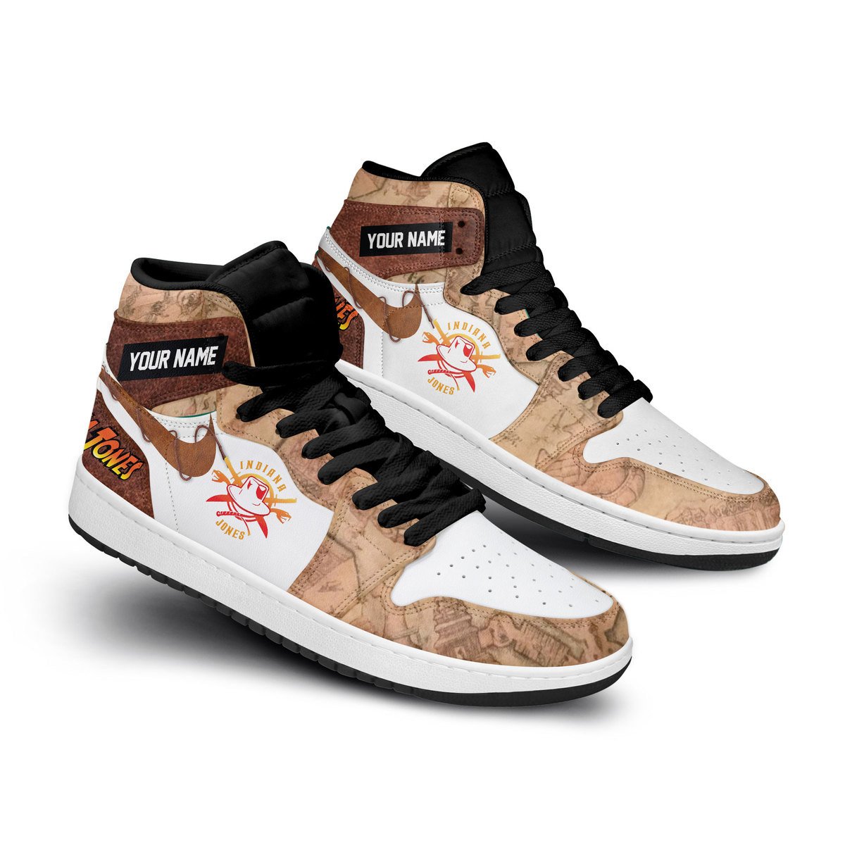 Ideafootwear Indiana Jones AJ1 High Sneakers Shoes For Men And Women