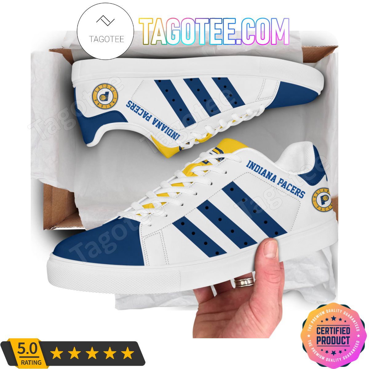 Ideafootwear Indiana Pacers Skate Stan Shoes Sneakes For Men And Women