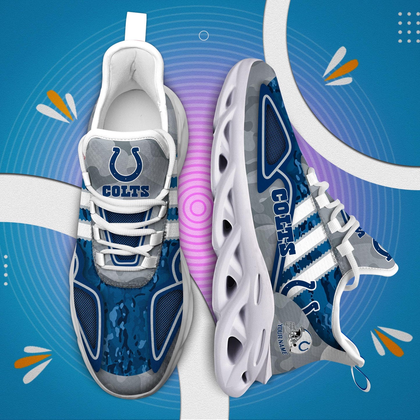 Ideafootwear Indianapolis Colts Max Soul Shoes Sneakers For Men And Women
